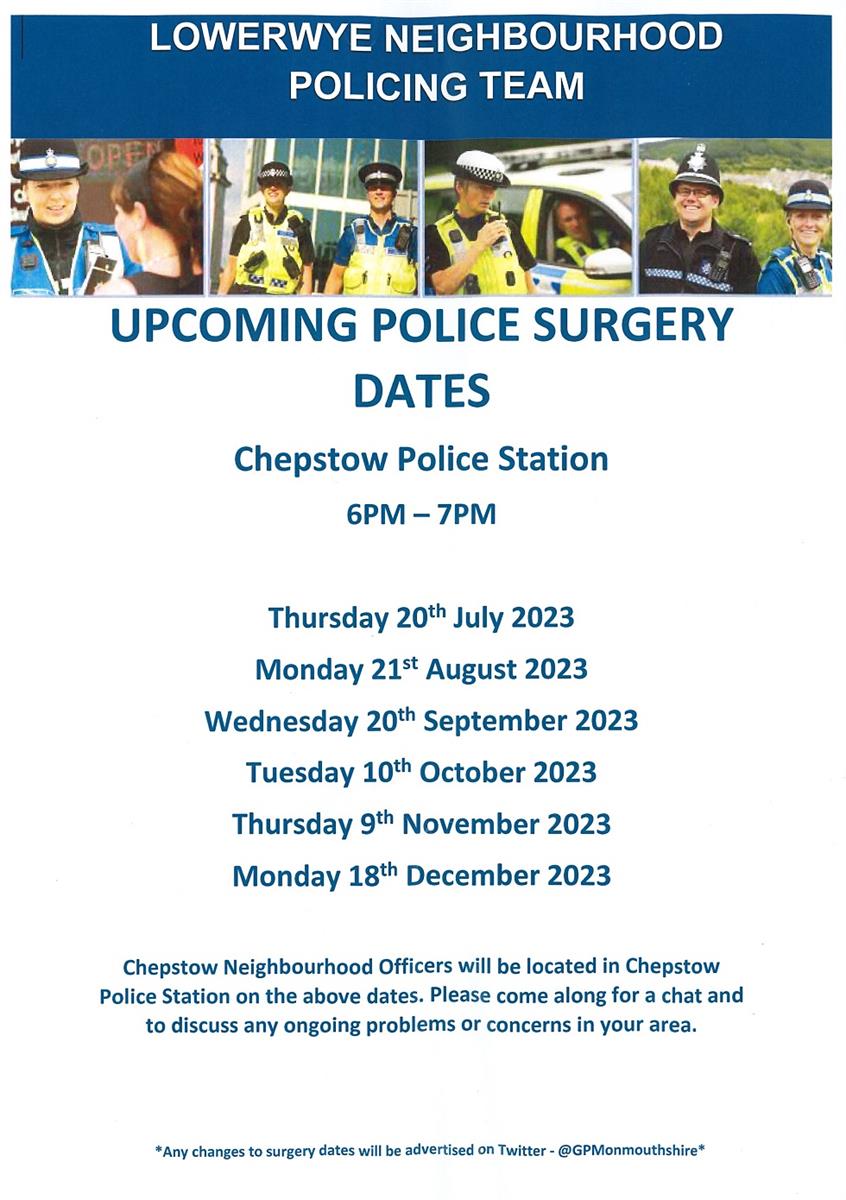 Poilice surgeries Police Station dates