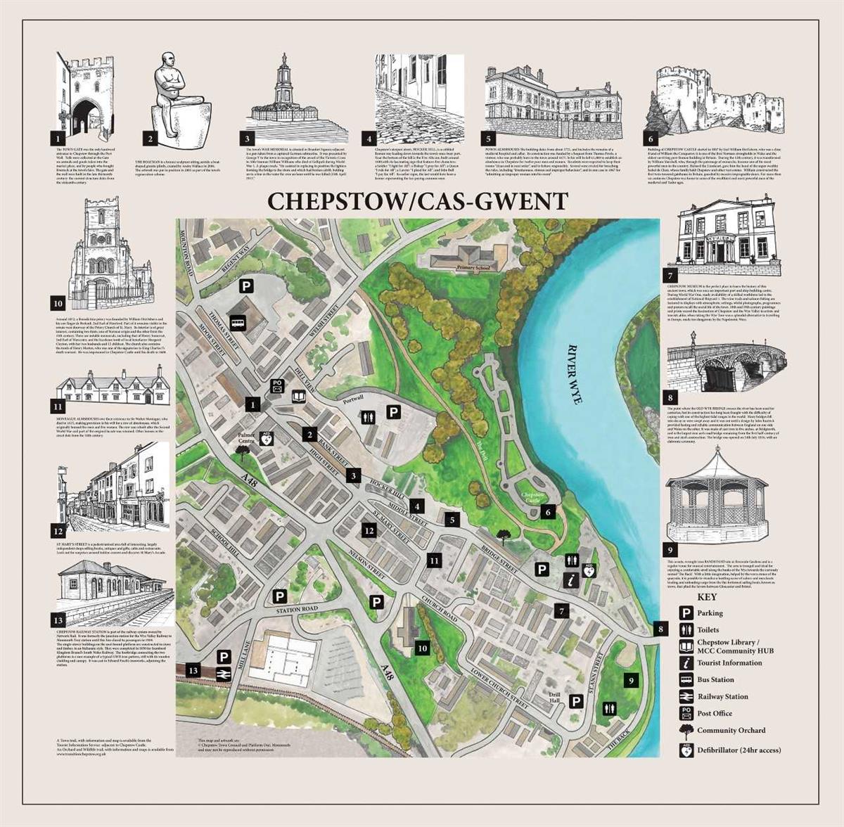 Chepstow Town Map